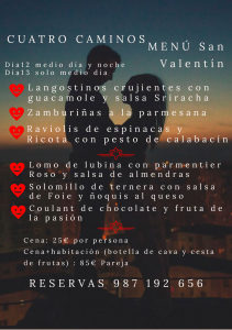 Menú de San Valentín